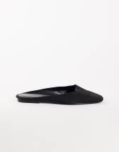 Topshop Dawson slip on mule in black satin