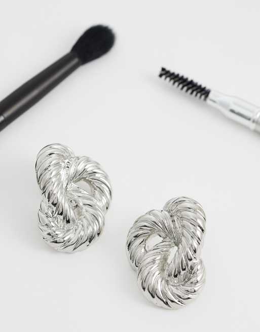 Topshop - Dean - Asymmetrische oorringen in zilver, 2 van 4