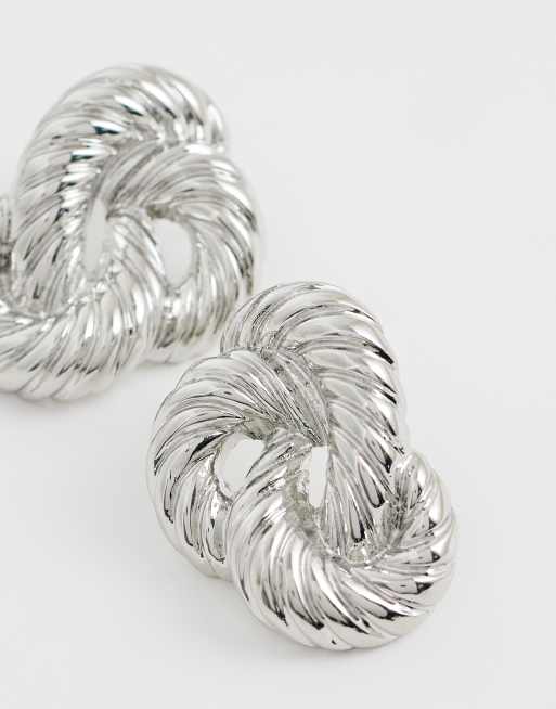 Topshop - Dean - Asymmetrische oorringen in zilver, 4 van 4