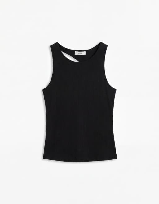 Topshop - Débardeur asymétrique à dos nageur - Noir, 5 de 7