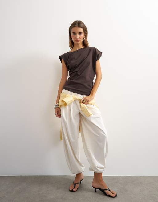 Topshop débardeur body torsadé chocolat, 2 de 4