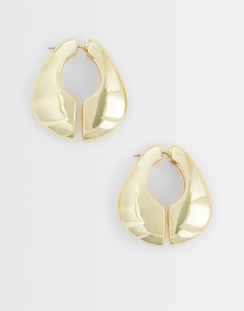 Topshop - Declan - Guldfarvede hoop-øreringe - view 1