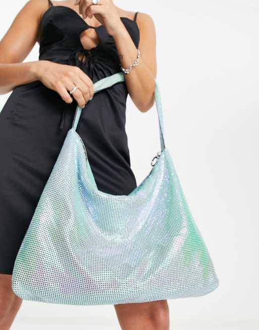 Topshop - Deja - Borsa extra larga con strass. multicolore