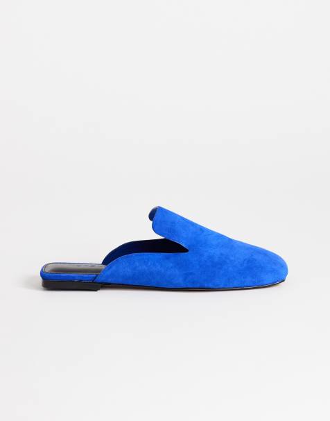 Topshop - Della - Mules azul cobalto de ante auténtico - view 1