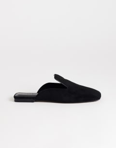 Della real suede mule in black