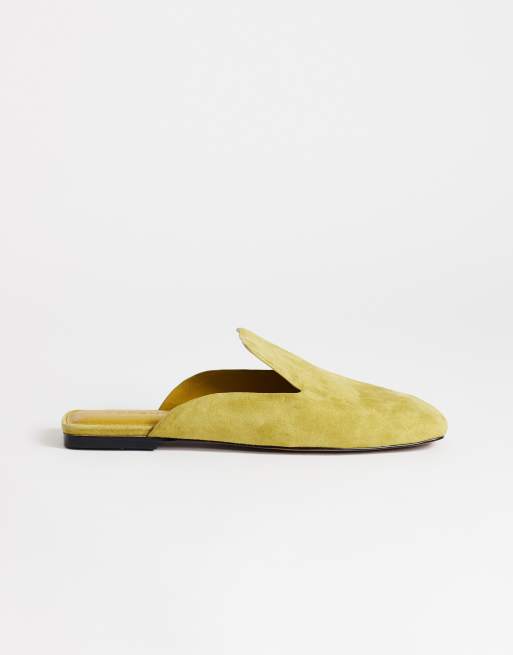 Topshop - Della - Sabot in camoscio color oliva