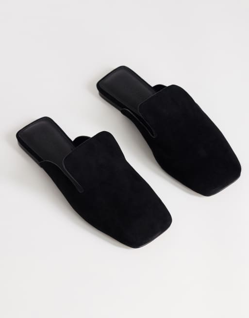 Topshop - Della - Sorte mules i ægte ruskind, 2 af 4
