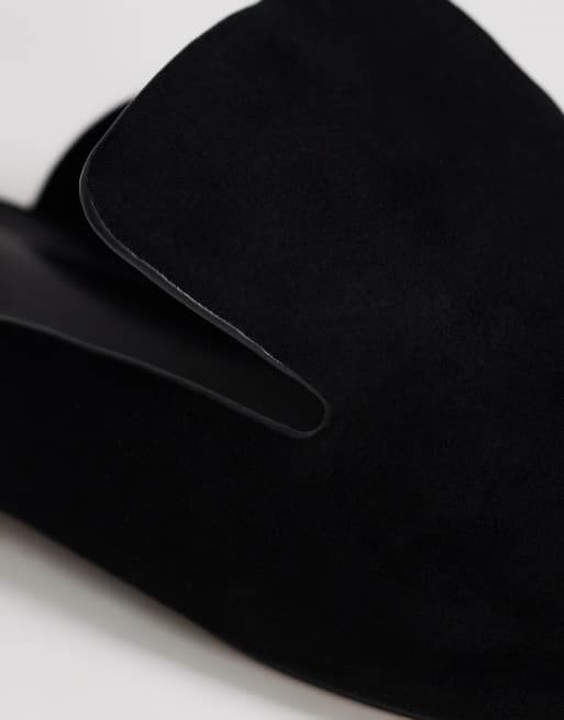 Topshop - Della - Sorte mules i ægte ruskind, 3 af 4