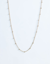 Topshop Demi chain necklace with diamantes in stainless gold