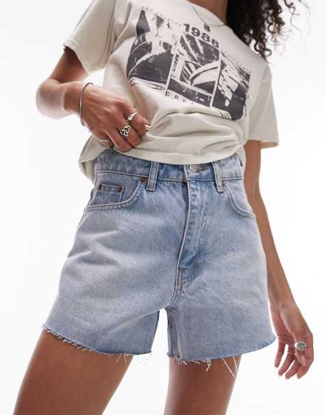 Slimming Loose Wide Leg Denim Shorts Women's High Waist Summer