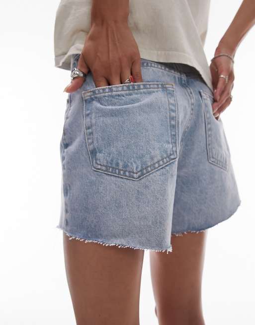 Topshop denim a line mom short in bleach | ASOS