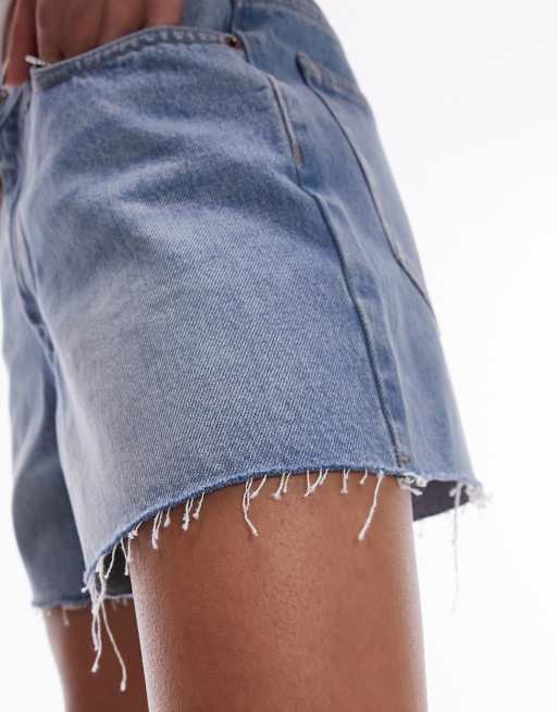 Topshop denim A line mom short in vintage blue 