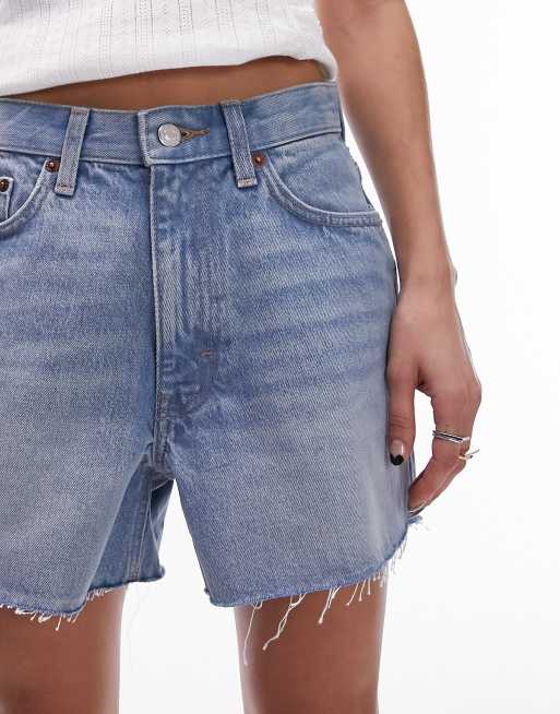 Topshop blue denim shorts hot sale