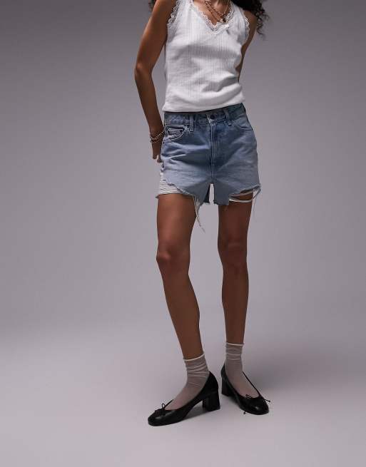 Ripped mom shorts topshop best sale