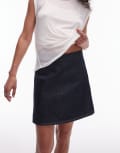[Topshop] Topshop denim a line skirt in raw indigo-Blue 6 Indigo