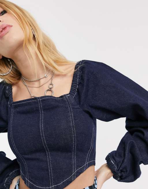 denim blouse uk