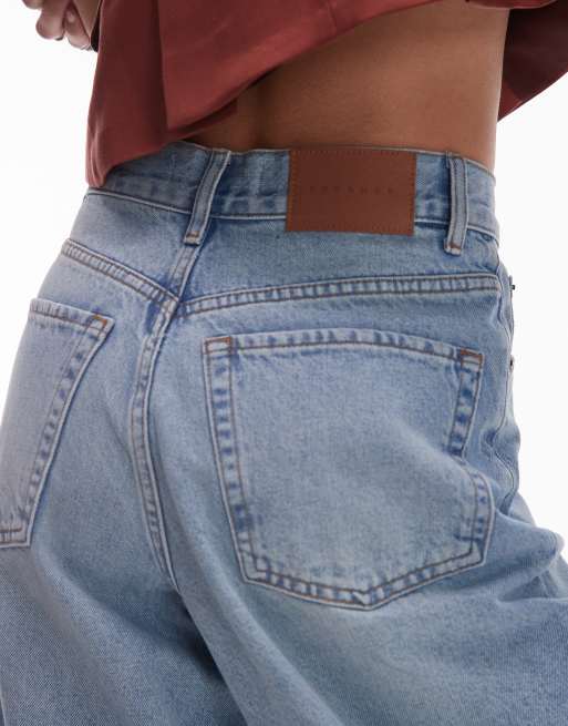 Topshop denim board short in bleach, 4 of 5