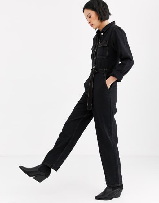 Topshop contrast denim sales boiler suit