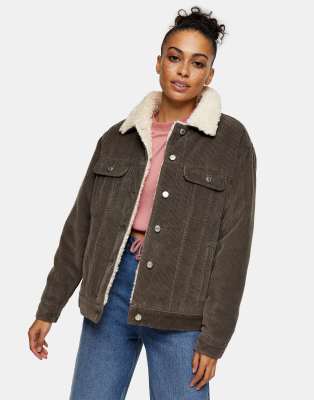 topshop denim sheepskin jacket