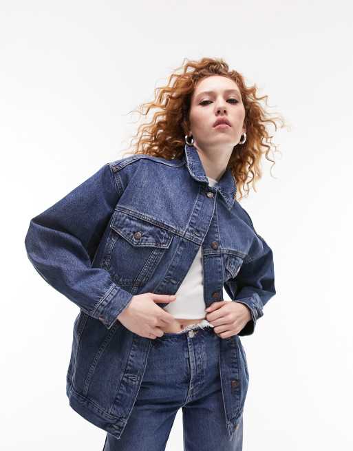 Topshop denim sale cropped jacket