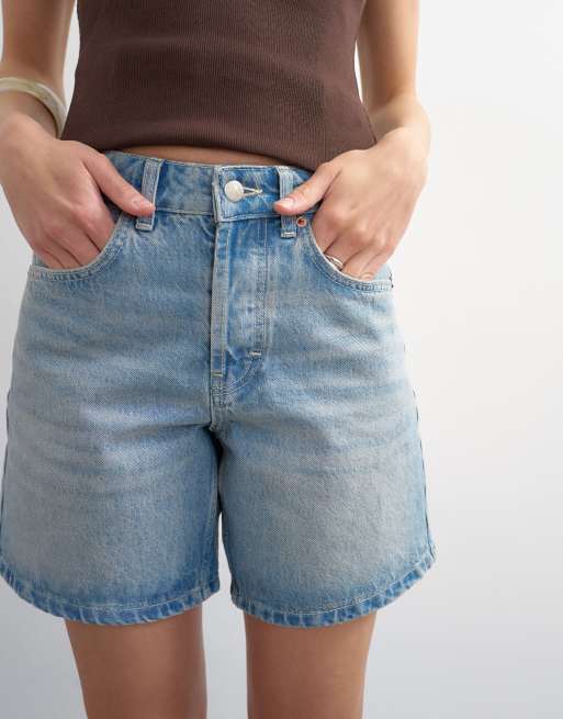 Topshop denim Editor short in bleach, 2 of 5
