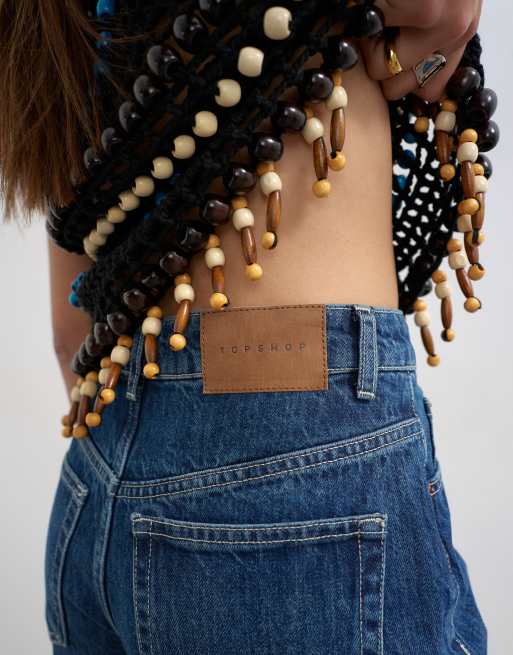Topshop denim Editor short in rich blue, 5 of 5