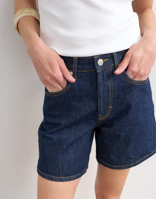 Topshop denim Editor shorts in indigo rinse, 2 of 5