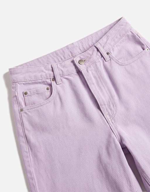 Topshop denim Editor shorts in lilac, 8 of 9