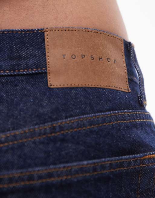 Topshop denim Editor shorts in rinse indigo, 3 of 5