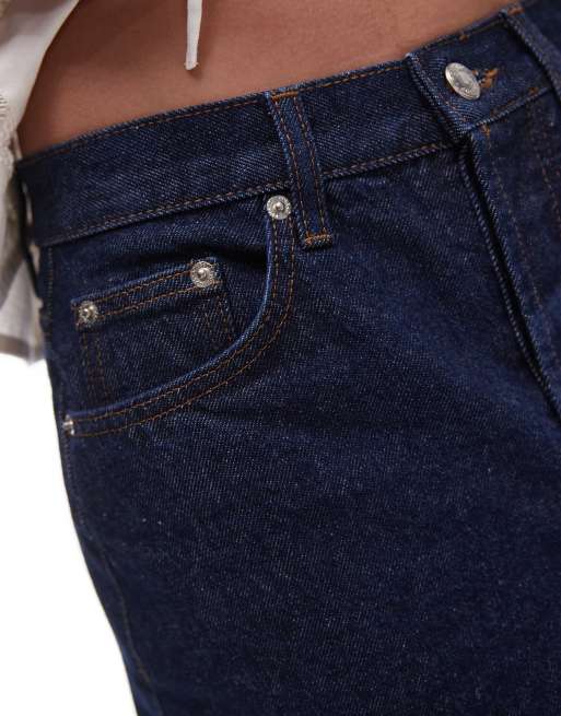Topshop denim Editor shorts in rinse indigo, 5 of 5