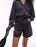 [Topshop] Topshop denim Editor shorts in washed black 8 Washed Black