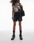 [Topshop] Topshop denim Editor shorts in washed black 8 Washed black