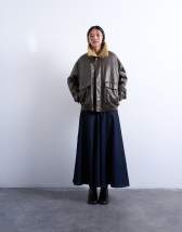 Topshop denim front yoke maxi skirt in indigo