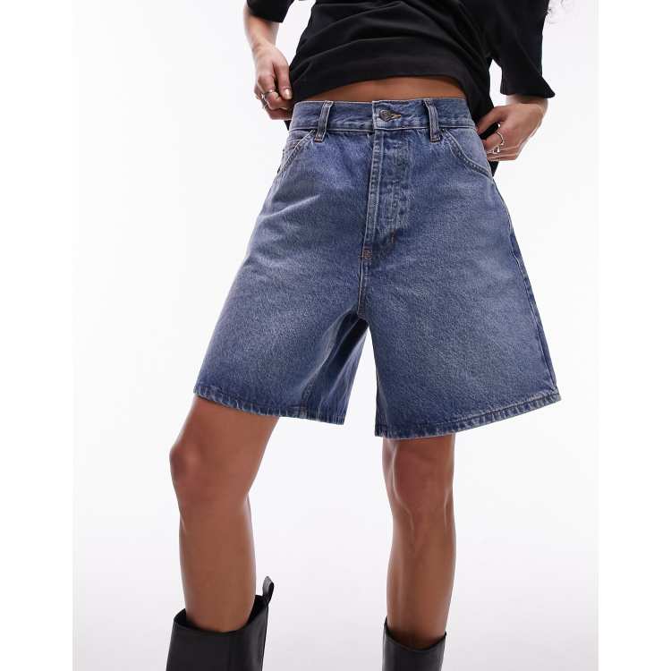 Topshop denim cycling sales shorts