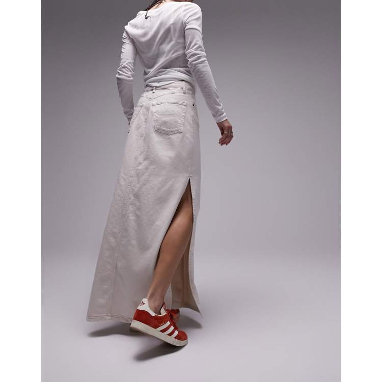 White denim maxi outlet skirts