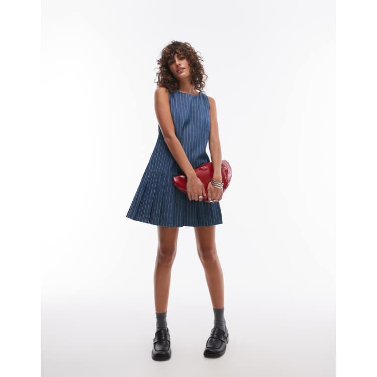 white christmas dresses Topshop Blue Denim Long Sleeve Distressed Raw Hem Button Front Shirt D –  Brie