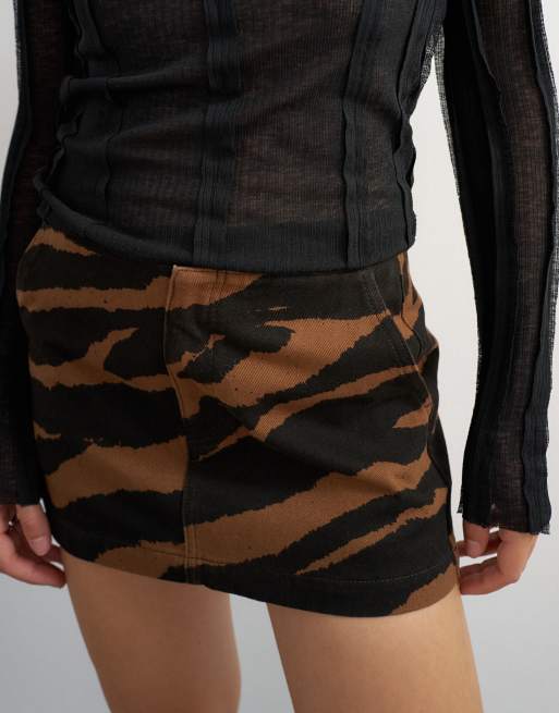 Topshop denim minirok met zebraprint, 5 van 5