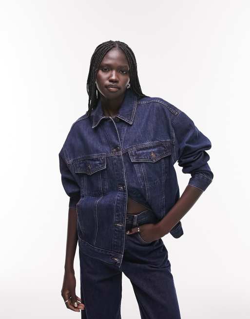 Topshop long 2024 denim jacket