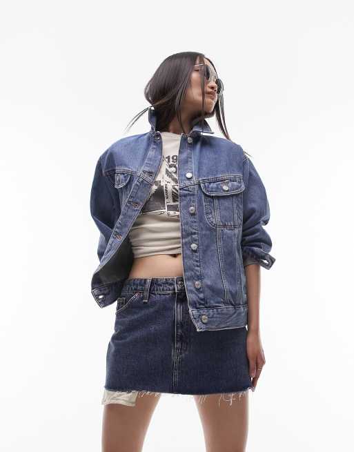 Topshop oversized denim on sale jacket