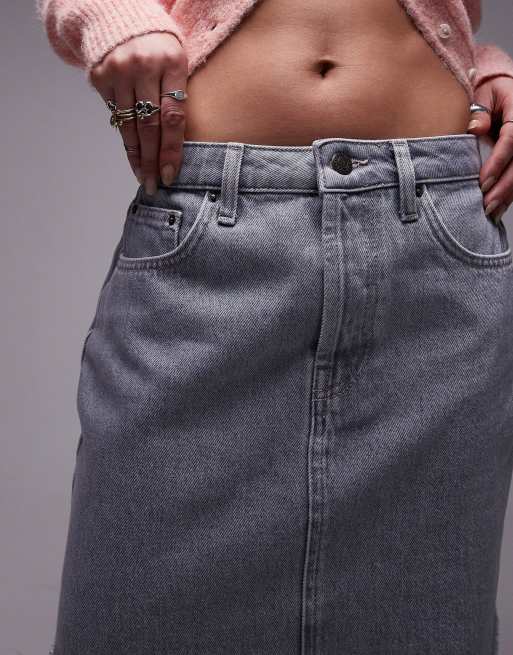 Topshop purple hot sale denim skirt