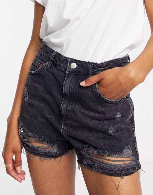 topshop low rise denim shorts