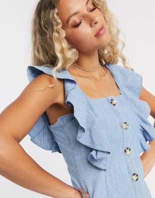 topshop ruffle mini dress