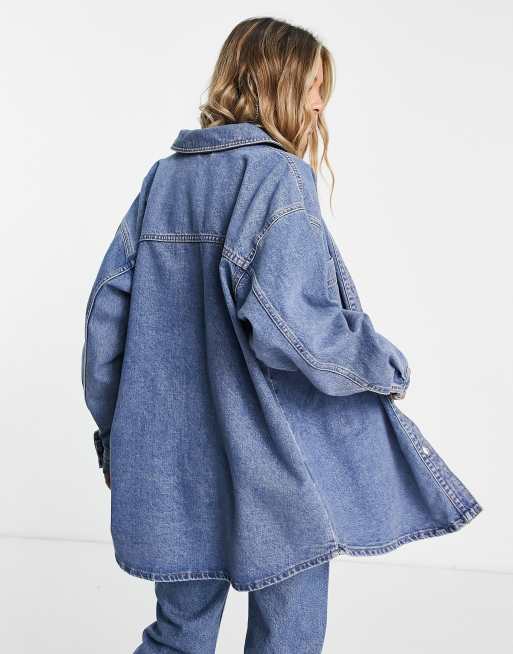 Topshop oversized 2024 denim shacket