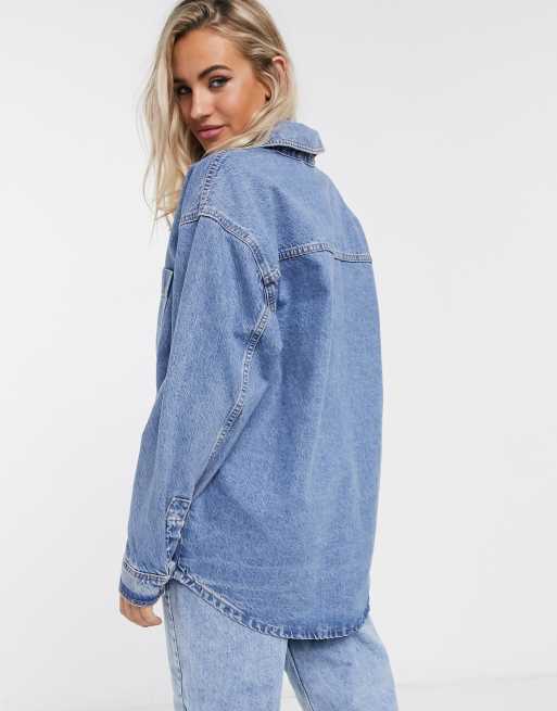 Denim hotsell shacket women's