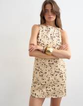 Topshop denim shift dress in deer print