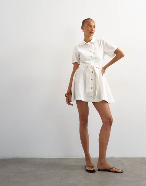 White Denim Dresses