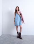 [Topshop] Topshop denim swing dress in bleach-Blue 8 Bleach