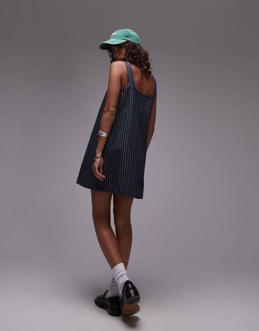 Checked pinafore dress topshop best sale