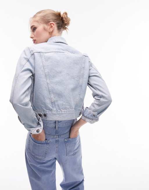 Topshop denim deals jacket cropped