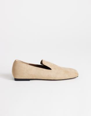 Topshop Denise Slip On Flat Shoes In White